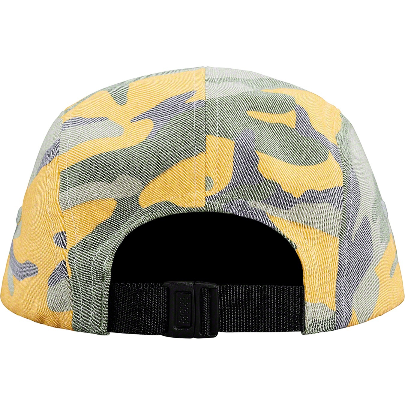 Supreme Washed Out Camo Camp Cap (SS19) - Yellow Camo - $48