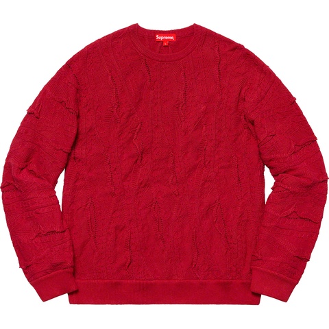 Supreme Textured Pattern Sweater - Red