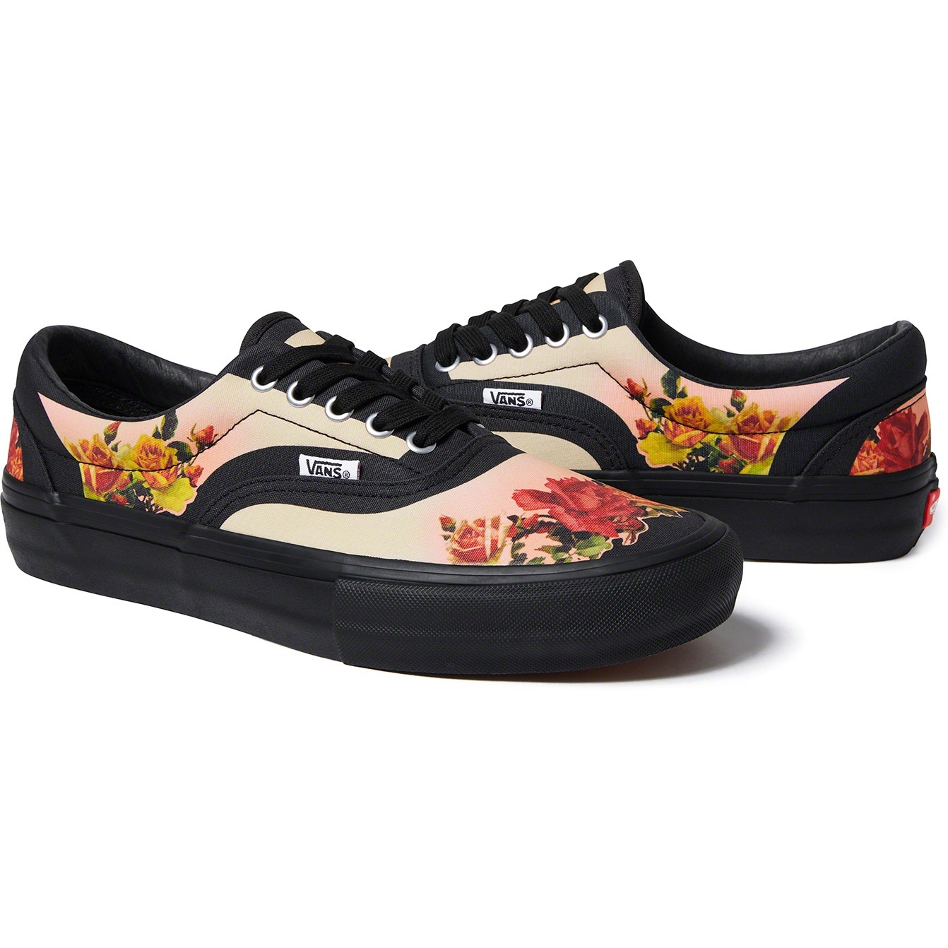 Supreme Supreme Vans Jean Paul Gaultier Floral Print Era Pro (SS19) - Black - $108