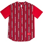 Supreme Jacquard Logo Baseball Jersey (SS19) - Red