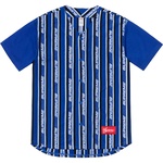 Supreme Jacquard Logo Baseball Jersey (SS19) - Royal