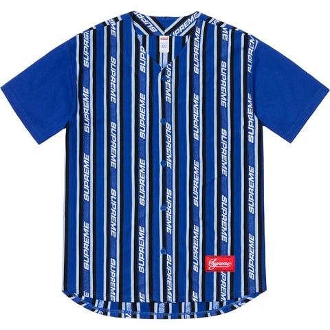 Supreme Jacquard Logo Baseball Jersey - Royal