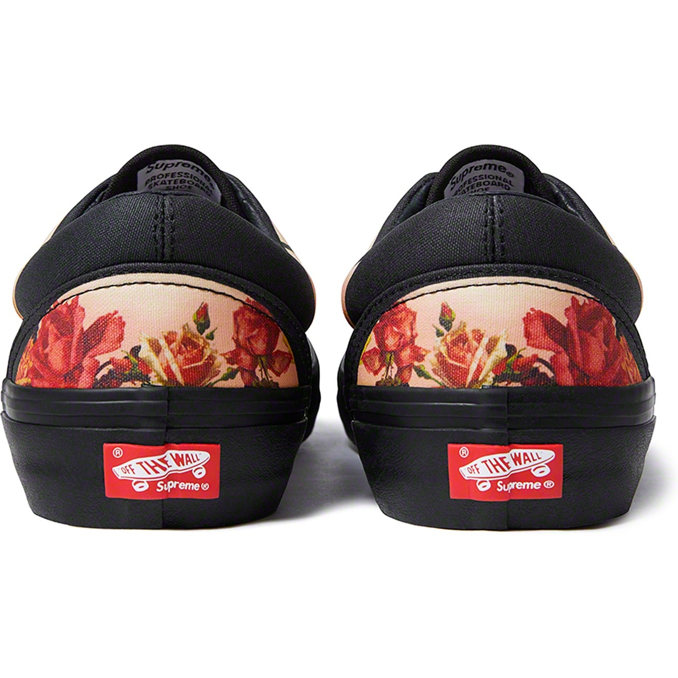 Supreme Supreme Vans Jean Paul Gaultier Floral Print Era Pro (SS19) - Black - $108