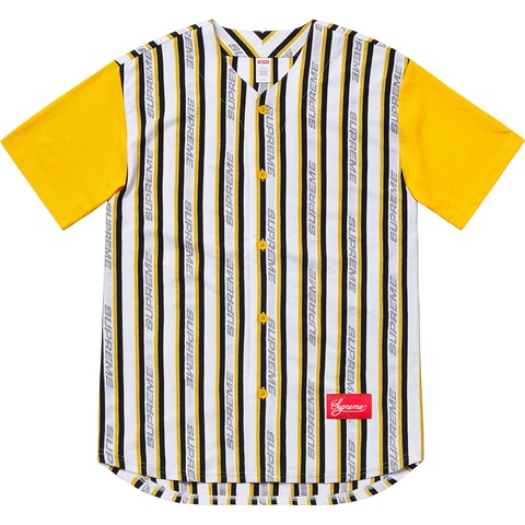 Supreme Jacquard Logo Baseball Jersey - White