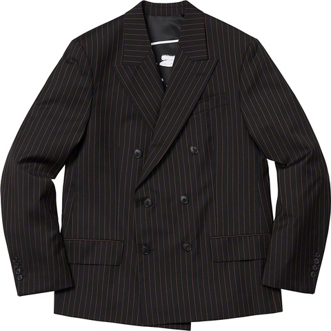 Supreme Supreme®/Jean Paul Gaultier® Pinstripe Double Breasted Blazer - Black