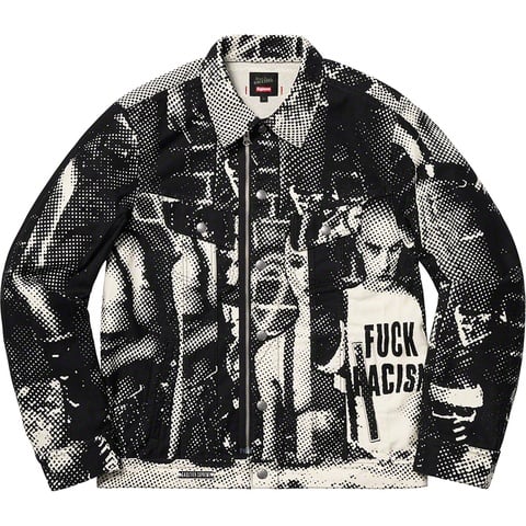 Supreme Supreme®/Jean Paul Gaultier® Fuck Racism Trucker Jacket - White