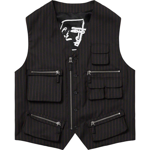 Supreme Supreme®/Jean Paul Gaultier® Pinstripe Cargo Suit Vest - Black