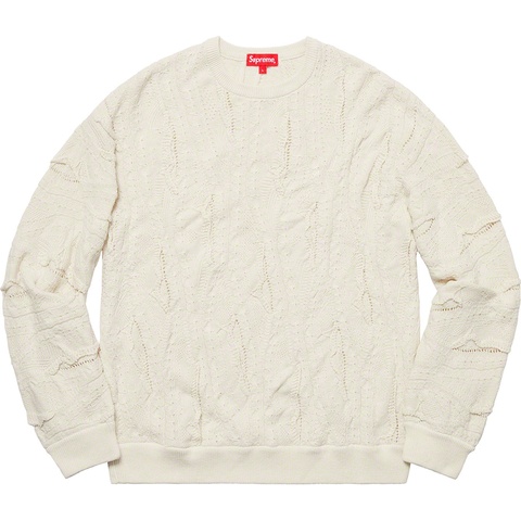 Supreme Textured Pattern Sweater - Cream