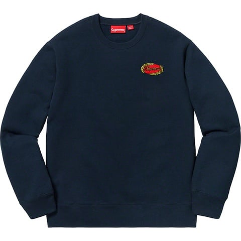 Supreme Chain Logo Crewneck - Navy