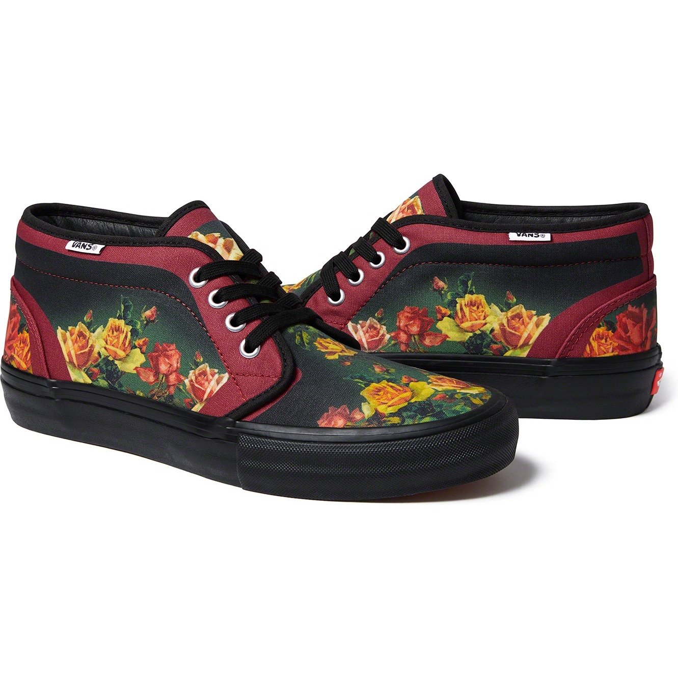 Supreme Supreme Vans Jean Paul Gaultier Floral Print Chukka Pro (SS19) - Cardinal - $118