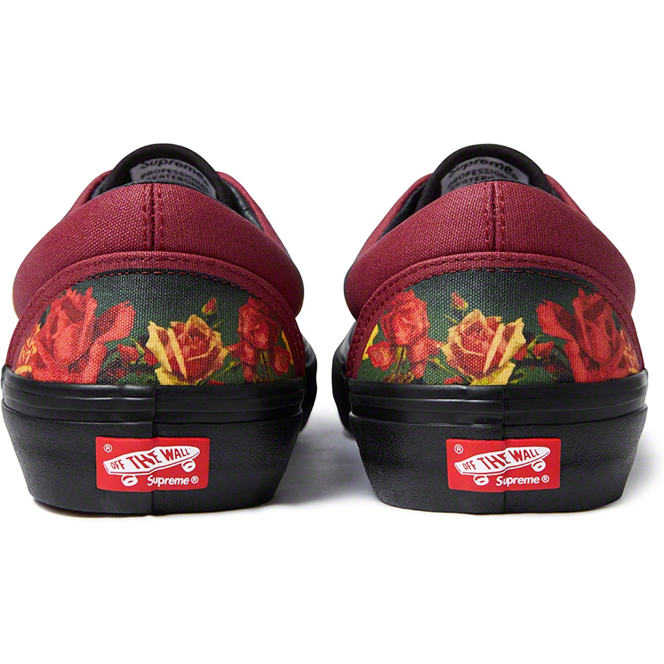 Supreme Supreme Vans Jean Paul Gaultier Floral Print Era Pro (SS19) - Cardinal - $108