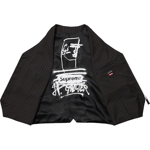 Supreme Supreme®/Jean Paul Gaultier® Pinstripe Cargo Suit Vest - Black