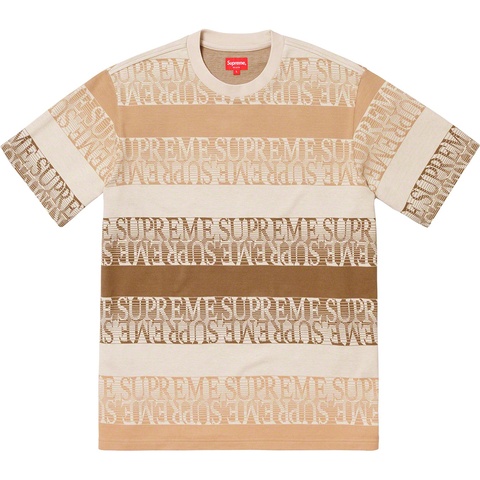 Supreme Text Stripe Jacquard S/S Top - Natural