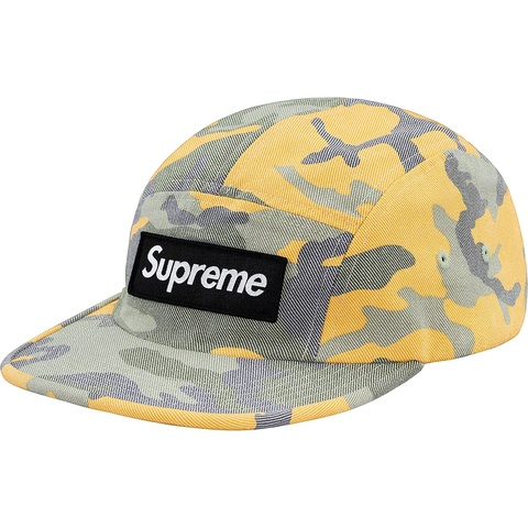 Supreme Washed Out Camo Camp Cap - Yellow Camo