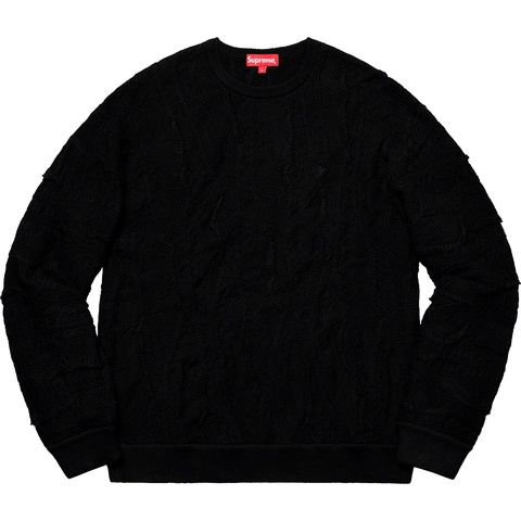 Supreme Textured Pattern Sweater - Black