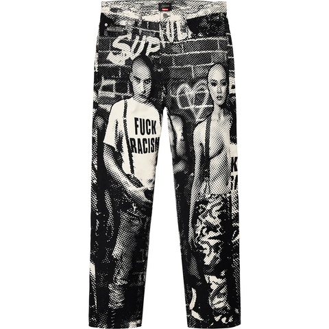 Supreme Supreme®/Jean Paul Gaultier® Fuck Racism Jean - White
