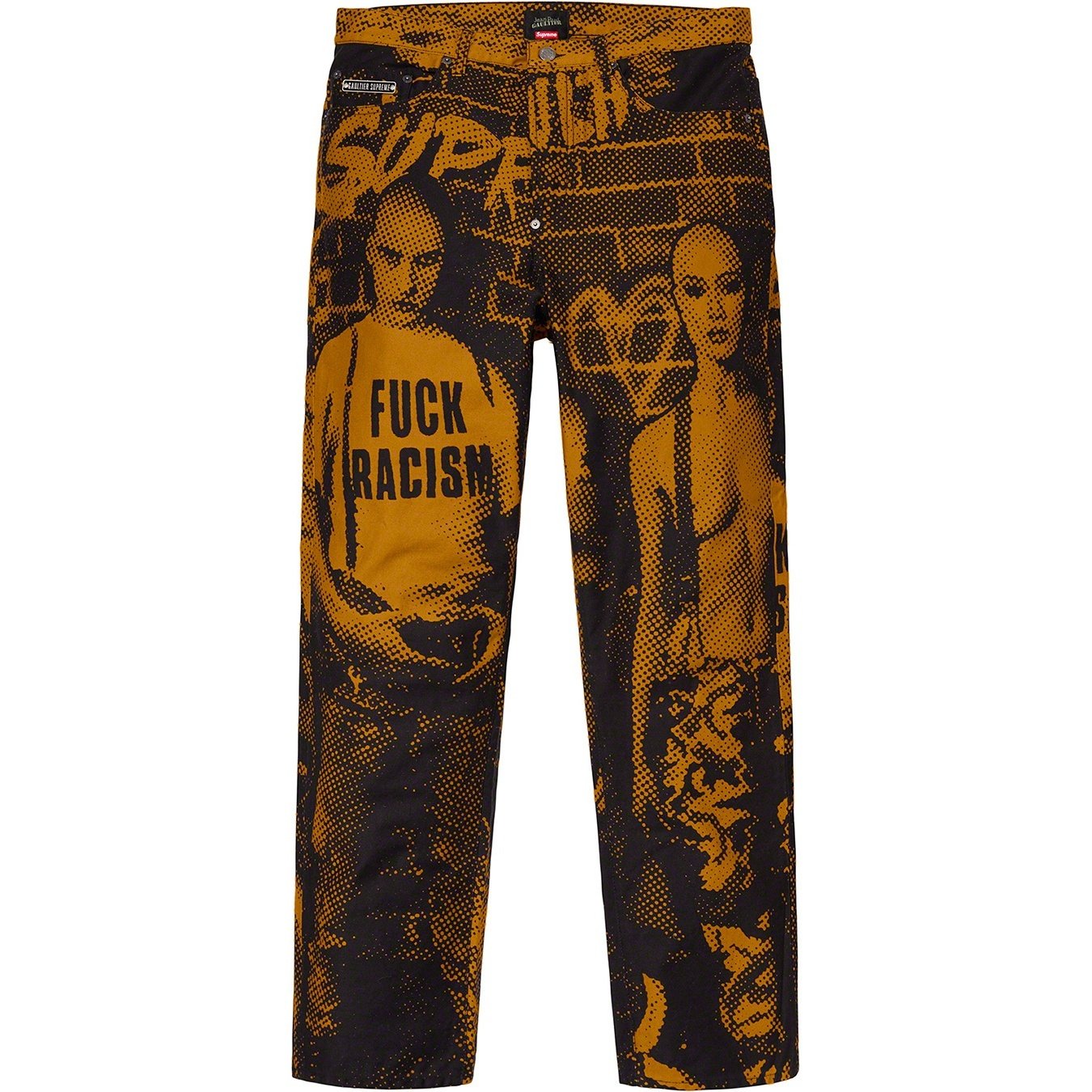 Supreme Supreme Jean Paul Gaultier Fuck Racism Jean (SS19) - Gold - $178