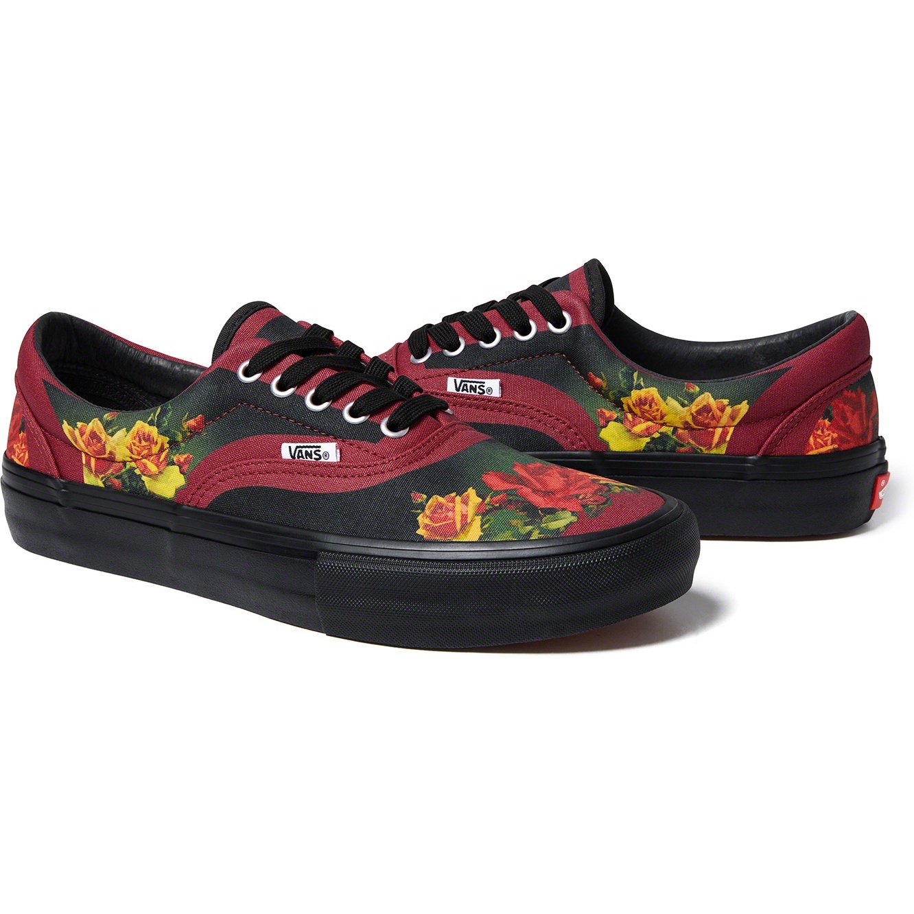 Supreme Supreme Vans Jean Paul Gaultier Floral Print Era Pro (SS19) - Cardinal - $108