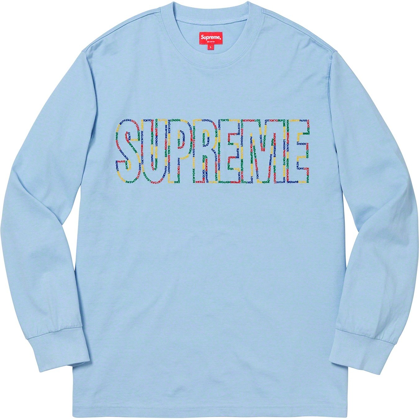 Supreme International L S Tee (SS19) - Light Blue - $98