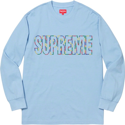 Supreme International L/S Tee - Light Blue