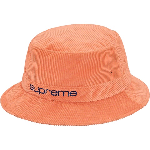 Supreme Compact Logo Corduroy Crusher - Coral