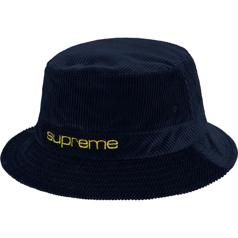 Supreme Compact Logo Corduroy Crusher - Navy