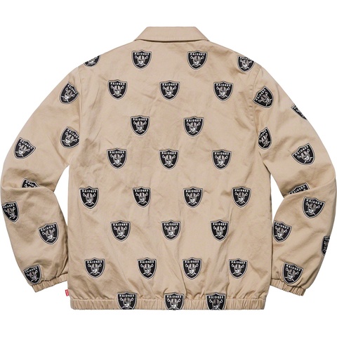 19ss Supreme NFL Raiders versity ジャケット Supreme®/NFL/Raiders/'47 Embroidered Harrington Jacket - Supreme