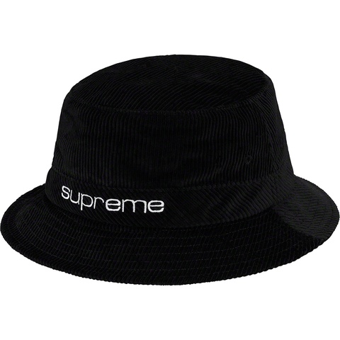 Supreme Compact Logo Corduroy Crusher - Black