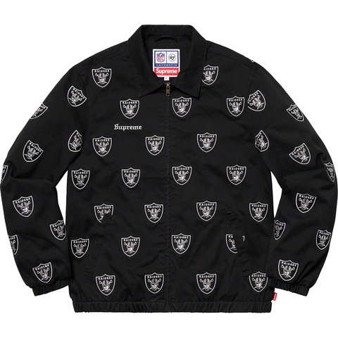 Supreme Supreme®/NFL/Raiders/'47 Embroidered Harrington Jacket - Black