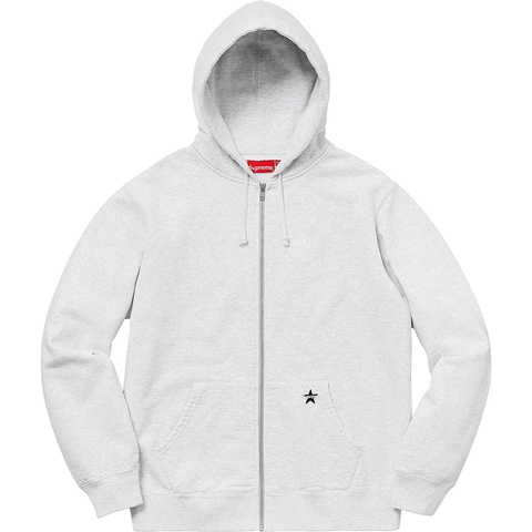 Supreme Star Zip Up Sweatshirt - Ash Grey
