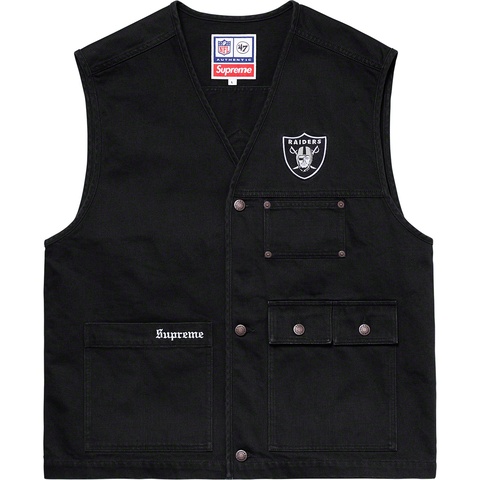 Supreme Supreme®/NFL/Raiders/'47 Denim Vest - Black