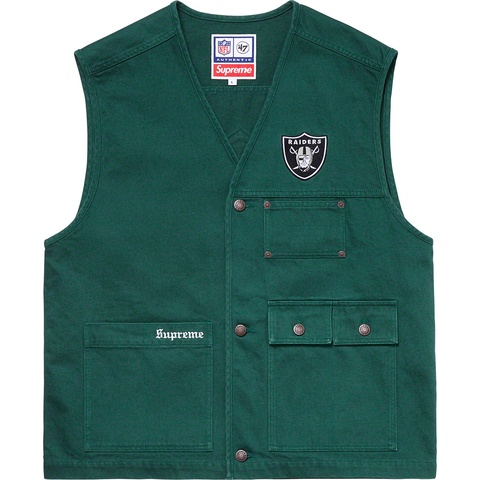 Supreme Supreme®/NFL/Raiders/'47 Denim Vest - Dark Green