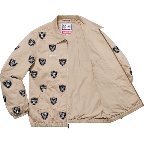 未使用 Supreme NFL Raiders ハリントンジャケット レイダース Supreme NFL x Raiders x '47 Embroidered Harrington Jacket Khaki