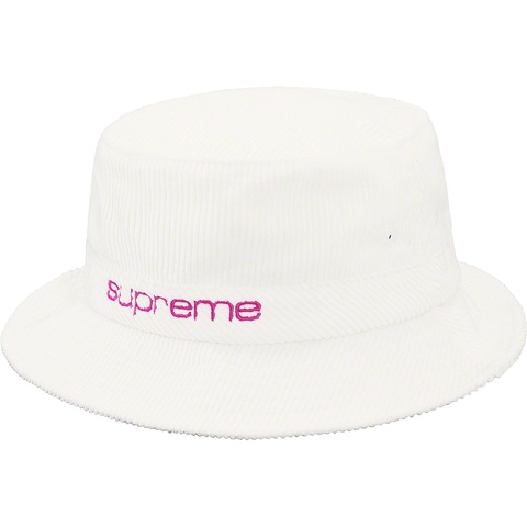Supreme Compact Logo Corduroy Crusher - White