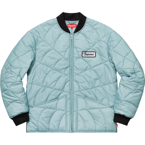 Supreme Spider Web Quilted Work Jacket - Ice