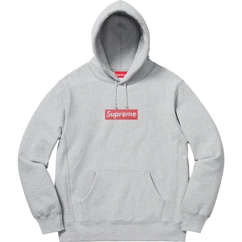 Supreme Supreme®/Swarovski® Box Logo Hooded Sweatshirt - Heather Grey