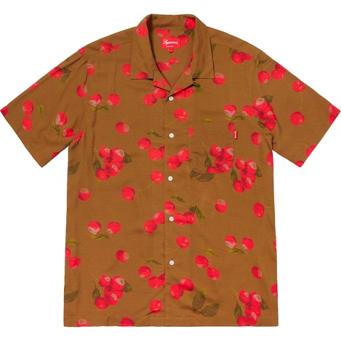 Supreme Cherry Rayon S/S Shirt - Brown
