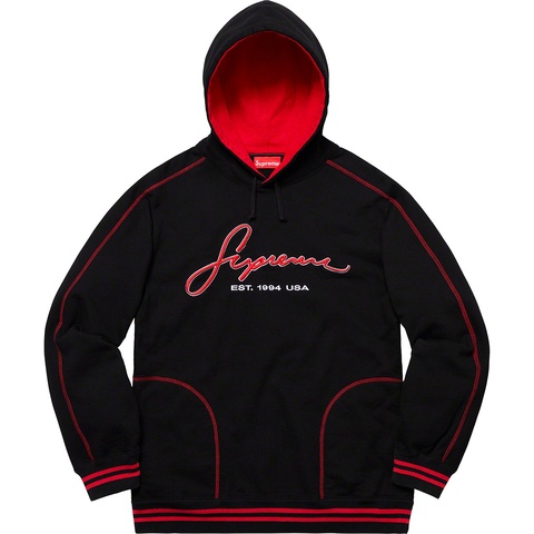 Contrast Embroidered Hooded Sweatshirt - Supreme
