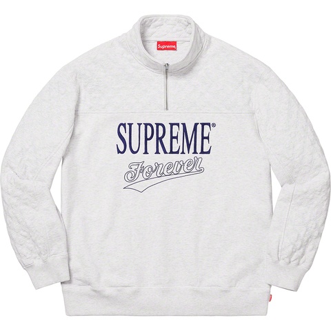 Supreme Forever Half Zip Sweatshirt - Ash Grey