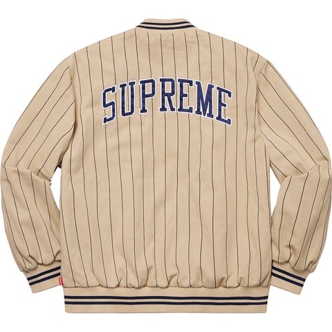 Pinstripe Varsity Jacket - spring/summer 2019 - Supreme