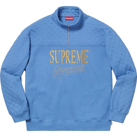 Supreme Forever Half Zip Sweatshirt - Columbia Blue