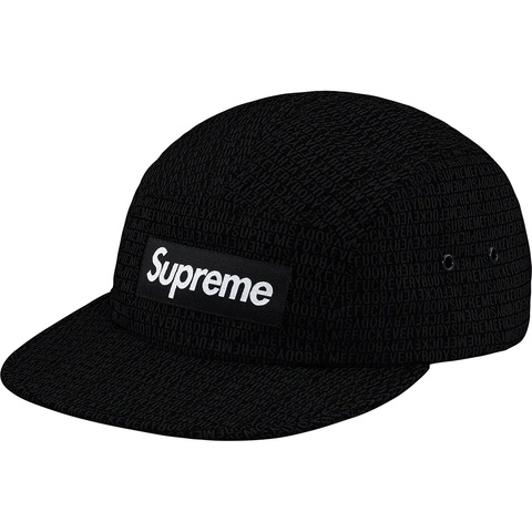 Supreme Fuck Everybody Jacquard Camp Cap - Black
