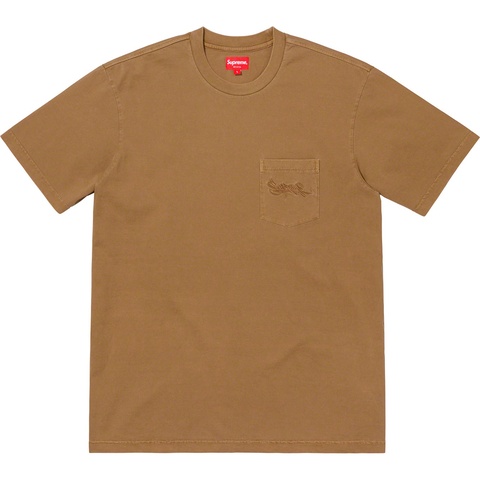 Supreme Overdyed Pocket Tee - Brown