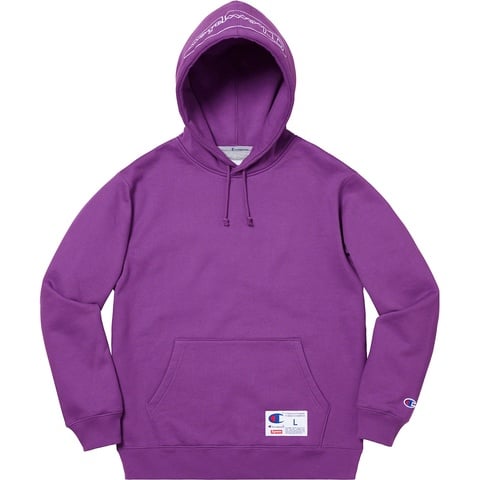 Supreme®/Champion® Outline Hooded Sweatshirt - Supreme