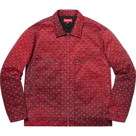 Supreme Diamond Plate Work Jacket - Red