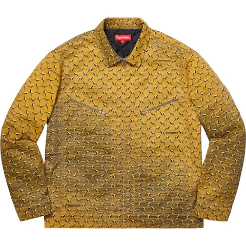 Supreme Diamond Plate Work Jacket - Yellow