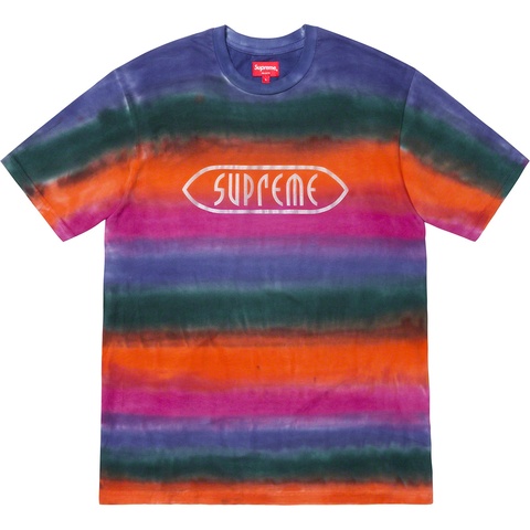 Supreme Rainbow Stripe Tee - Orange