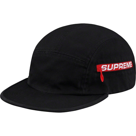 Supreme Side Zip Camp Cap - Black