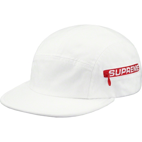 Supreme Side Zip Camp Cap - White