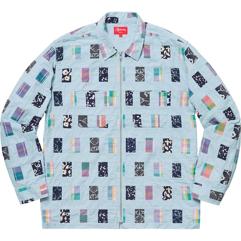 Patchwork Zip Up Shirt - spring/summer 2019 - Supreme